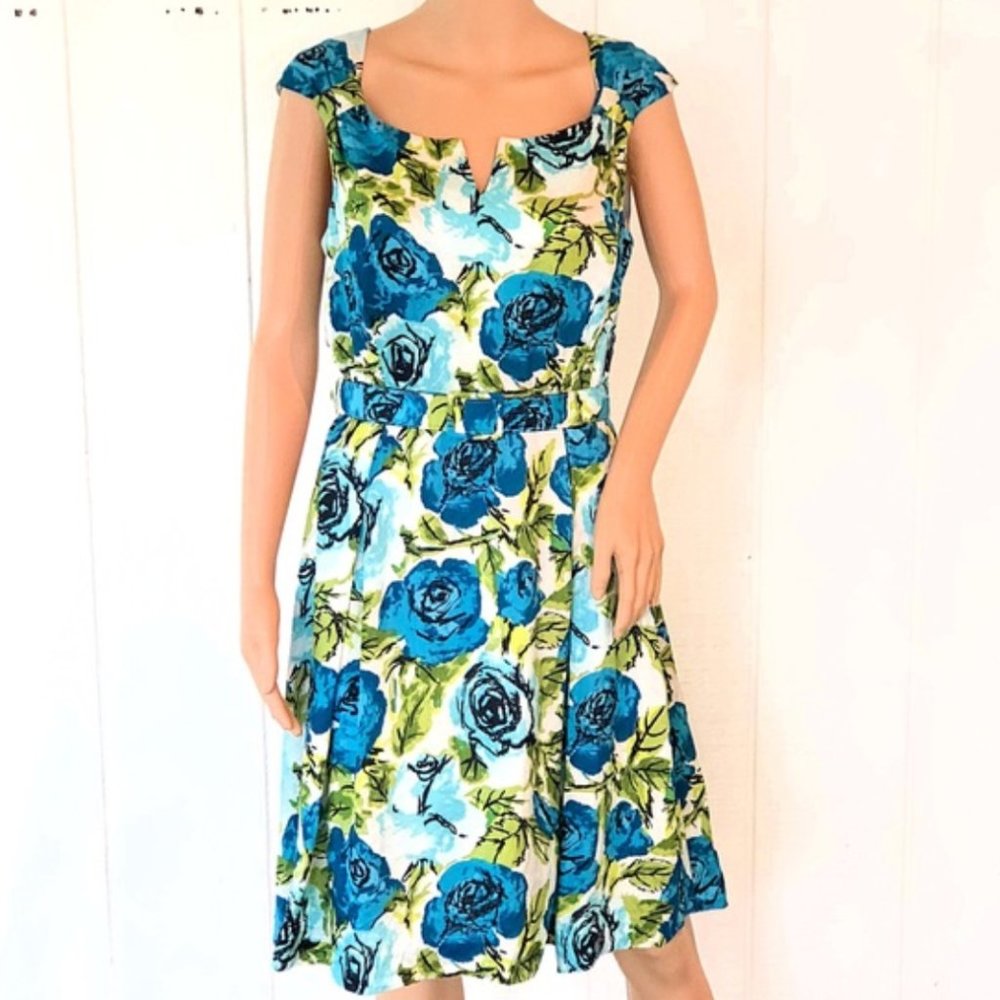 Talbots Blue flower dress